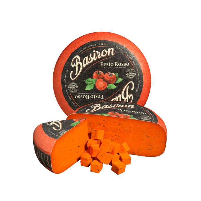 Basiron Pesto Rosso – Fromage Hollandais aux Saveurs Méditerranéennes