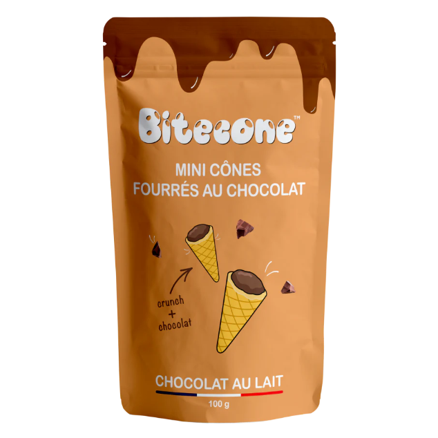 Mini Cônes Chocolat au Lait Gourmandes – Bitecone