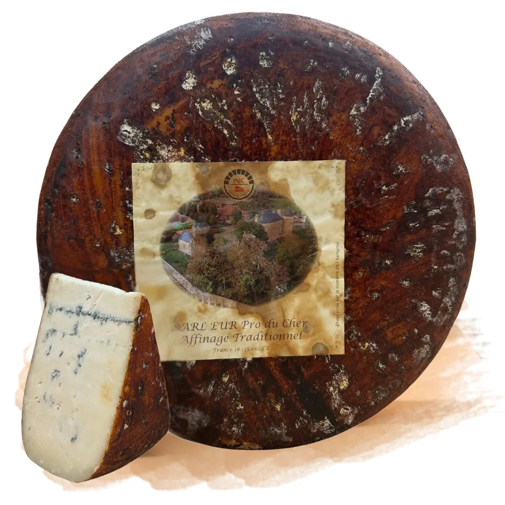 Tomme de Chèvre Gris au Bleu – Fromage persillé affiné en grotte